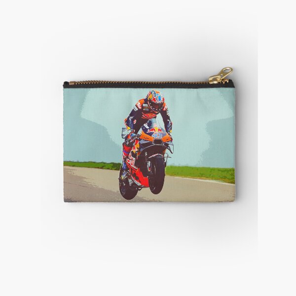 Item preview, Jack Miller flying through the air on his 2024 MotoGP motorcycle watercolor designed and sold by Rodissimus1984.