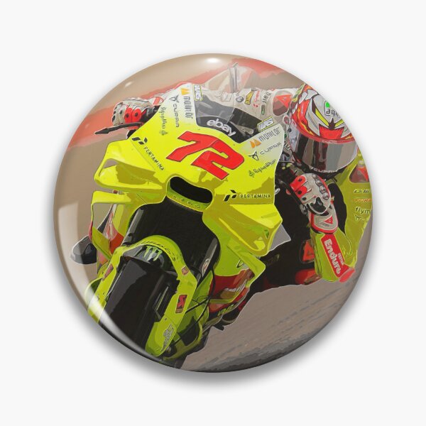 Item preview, Marco Bezzecchi racing through the corners on his 2024 MotoGP motorcycle watercolor designed and sold by Rodissimus1984.