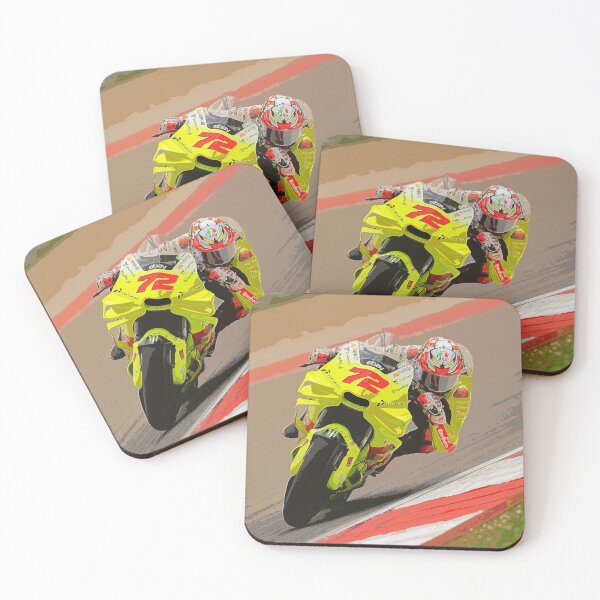 Item preview, Marco Bezzecchi racing through the corners on his 2024 MotoGP motorcycle watercolor designed and sold by Rodissimus1984.