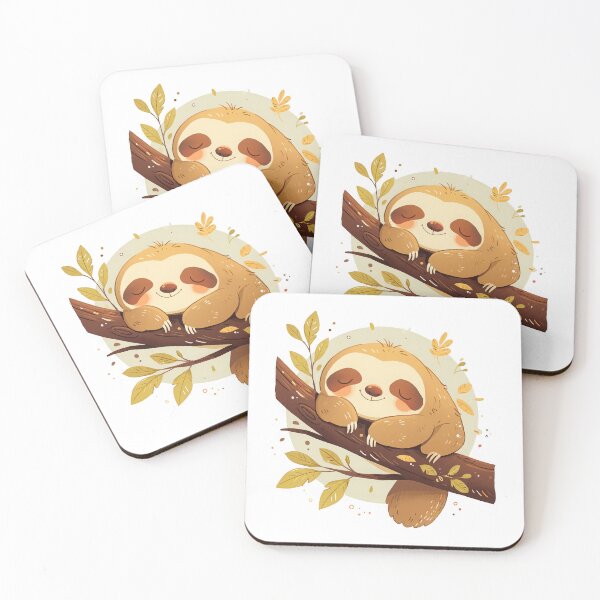Item preview, Funny sloth on the tree designed and sold by JoyfulNat.