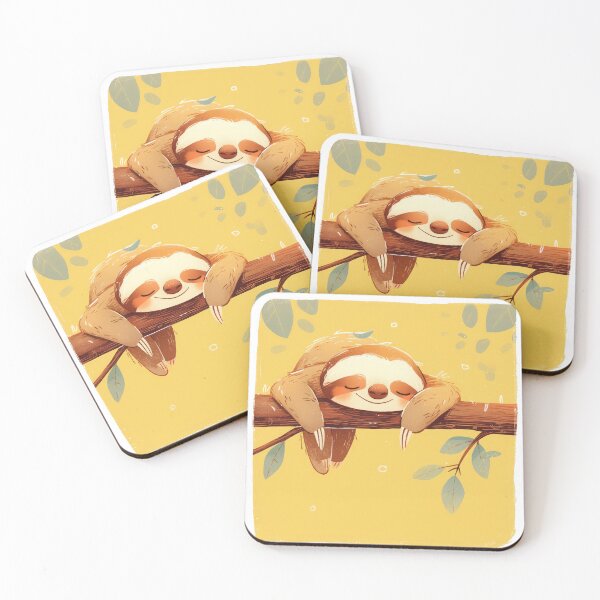 Item preview, Adorable sloth relaxing on the branch designed and sold by JoyfulNat.