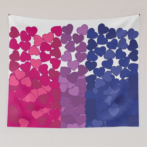 Item preview, Bi Pride Flag- Falling Hearts designed and sold by dysperdis.