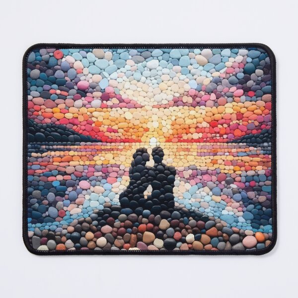 Item preview, Pebble Path to Sunset - Zen Stones Mosaic Art designed and sold by FarBeyound.