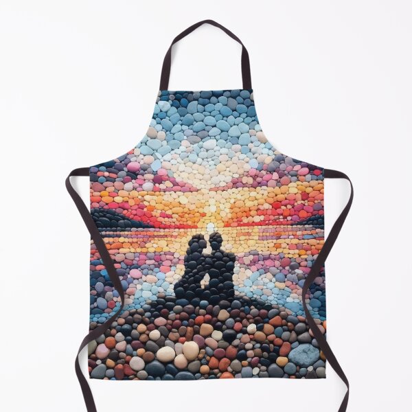 Item preview, Pebble Path to Sunset - Zen Stones Mosaic Art designed and sold by FarBeyound.