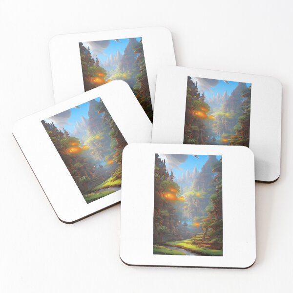 Item preview, Exotic, abstract civilization scene in nature designed and sold by K1ndo.