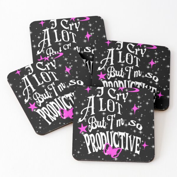 Item preview, I Cry a Lot But I'm So Productive Funny Sarcastic T-Shirt designed and sold by BlueGoldArt.