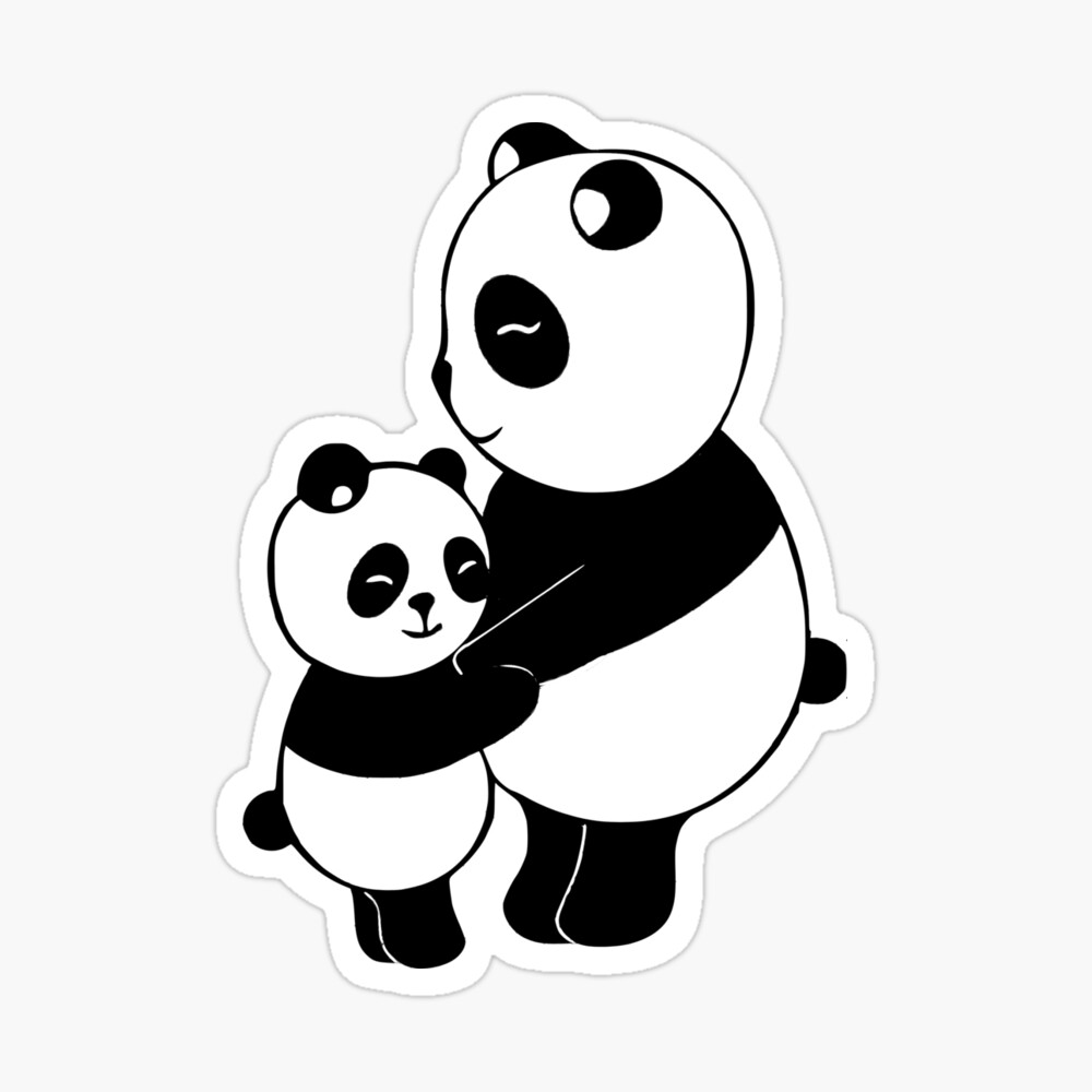 Cute Mama & Baby Panda Bear Cute Mama & Baby Panda Bear