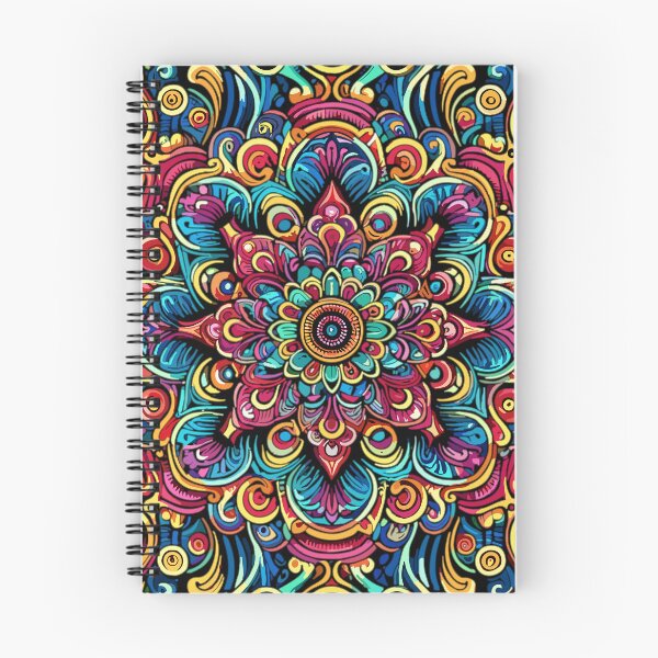 Aperçu de l'œuvre Mandala fractal coloré créée et vendue par MezkalArts.