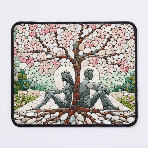 Item preview, Rooted Companionship - Stone Mosaic Tree Art designed and sold by FarBeyound.