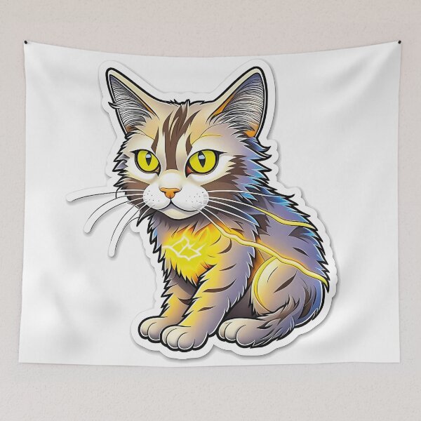 Item preview,  lightning cat designed and sold by Krasnovaovaova.