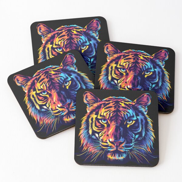 Item preview, Tiger head colorful Modern graphic design designed and sold by MagicColorPrint.
