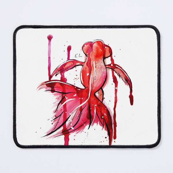 Item preview, Pink and Red Watercolor Splatter Goldfish designed and sold by GhostoftheSea.