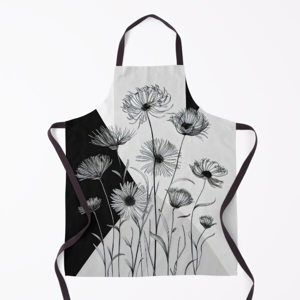 Item preview, Black And White Flower Artwork, Delicate Illustration, BW Botanical Design artful minimalism, designed and sold by WatermelonPink.
