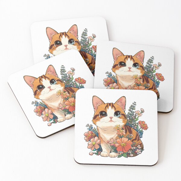 Item preview, Cat With Flower designed and sold by Crazycatgraphic.