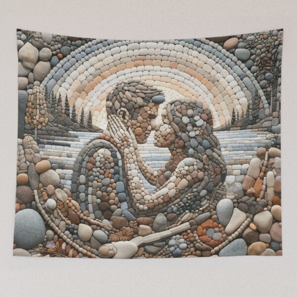 Item preview, Pebble Meditation - Serene Stone Contemplation Art designed and sold by FarBeyound.