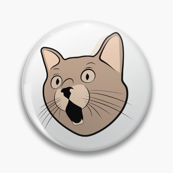 Item preview, Drawing a funny cat head stickers designed and sold by mando24895.