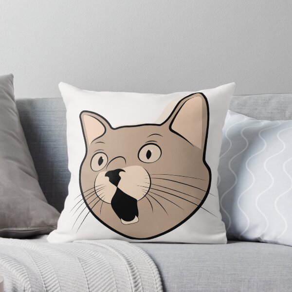 Item preview, Drawing a funny cat head stickers designed and sold by mando24895.
