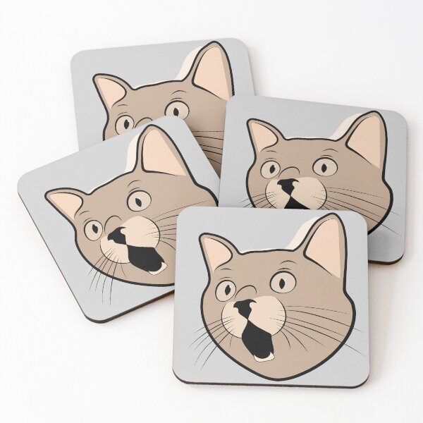 Item preview, Drawing a funny cat head stickers designed and sold by mando24895.