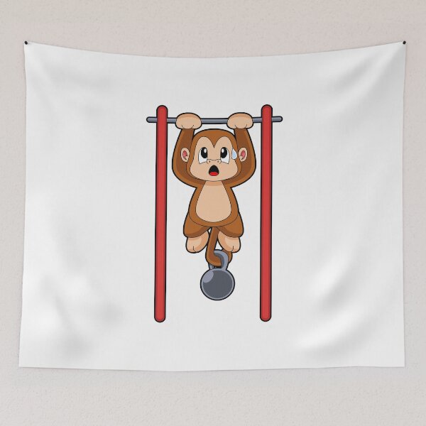 Item preview, Monkey Bodybuilder Pull ups Bodybuilding designed and sold by Snabdesign84.
