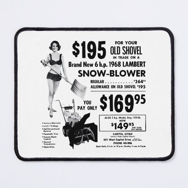 Item preview, 1968 SNOW BLOWER ADVERT designed and sold by ThrowbackAds.
