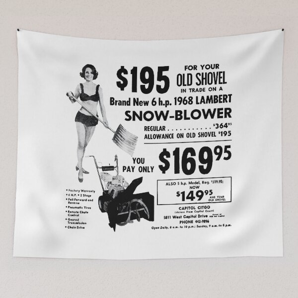 Item preview, 1968 SNOW BLOWER ADVERT designed and sold by ThrowbackAds.