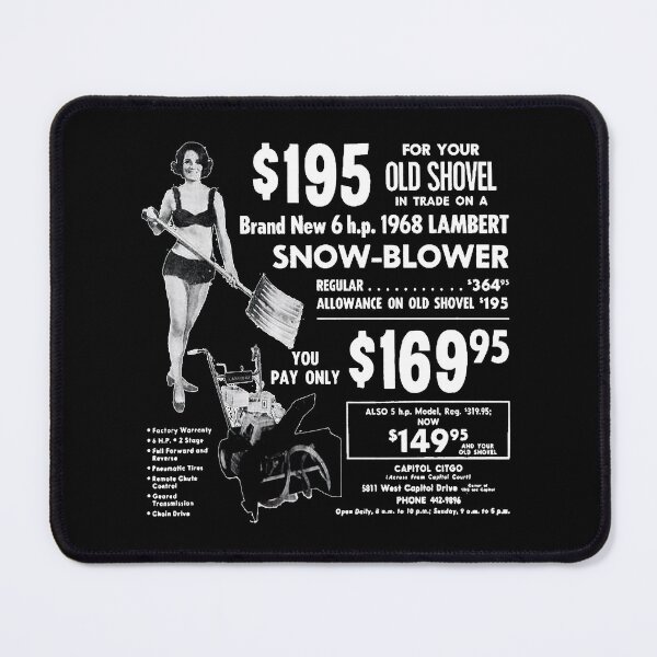 Item preview, 1968 SNOW BLOWER ADVERT designed and sold by ThrowbackAds.