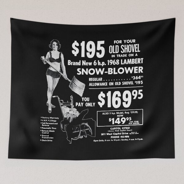 Item preview, 1968 SNOW BLOWER ADVERT designed and sold by ThrowbackAds.