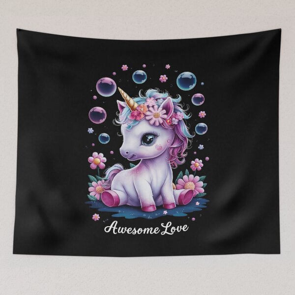 Item preview, Cute baby Unicorn Awesome Love designed and sold by 90's Misaki.