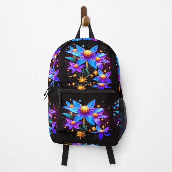 Item preview, blue purple star flowers round heart designed and sold by janjacbu.