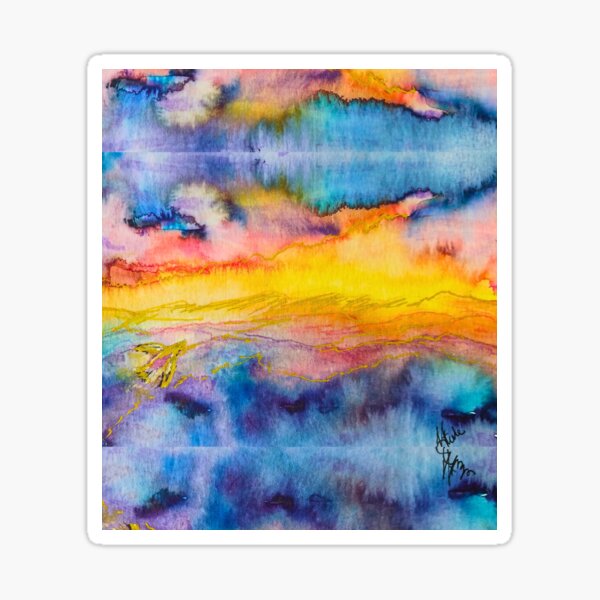 Beyond the Clouds - artwork by TSteele.Art Sticker
