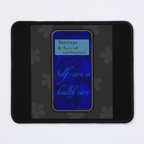 Item preview, Turn off notifications (Self-care) (Dark) designed and sold by ThatSpicyStitch.
