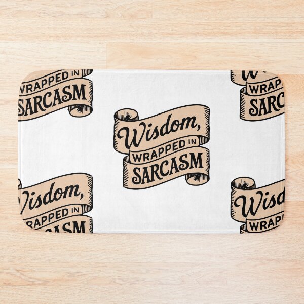Item preview, Father's Day Special: Wisdom Wrapped in Sarcasm Vintage Scroll Design designed and sold by HahaHandlesHub.