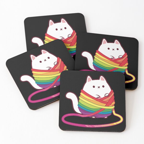 Item preview, Cat Tangled In Rainbow Yarn designed and sold by SweetClicks123.