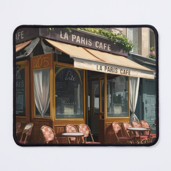 Item preview, “La Paris Cafe” Scene - Charming Watercolor and Mixed Media Artwork… Café de Paris. By Carraann designed and sold by CARRAANN.