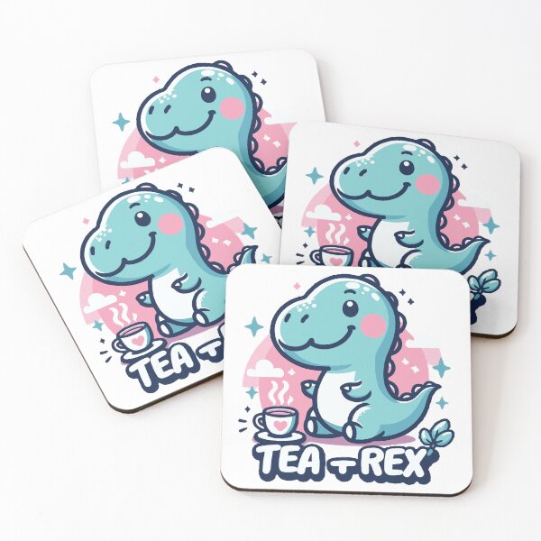 Item preview, Tea-Rex Drinking Tea designed and sold by PaintedPixels01.