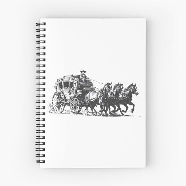 Item preview, Wild West, stagecoach pulled by three horses, Western designed and sold by GabbyKI261.
