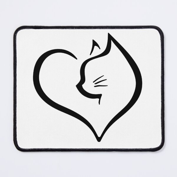 Item preview, Cat heart silhouette designed and sold by godleo.