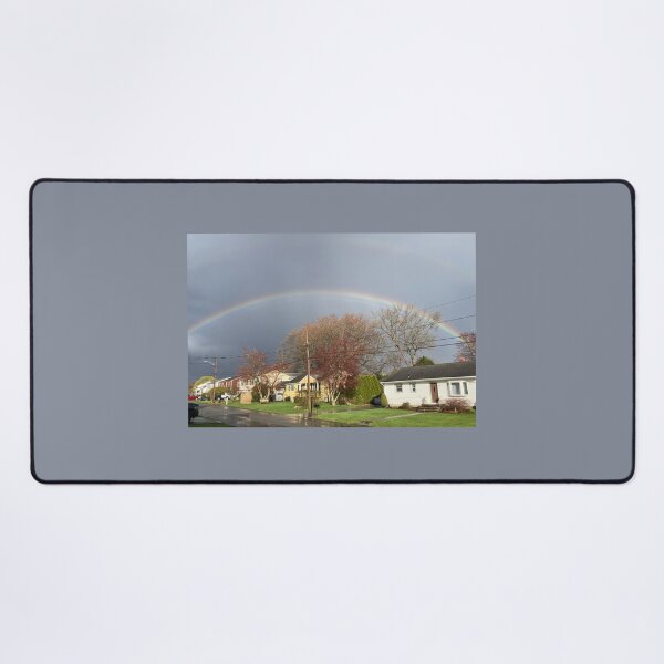 Item preview, April Rainbow Over a Suburban Neighborhood designed and sold by Amanda1775.