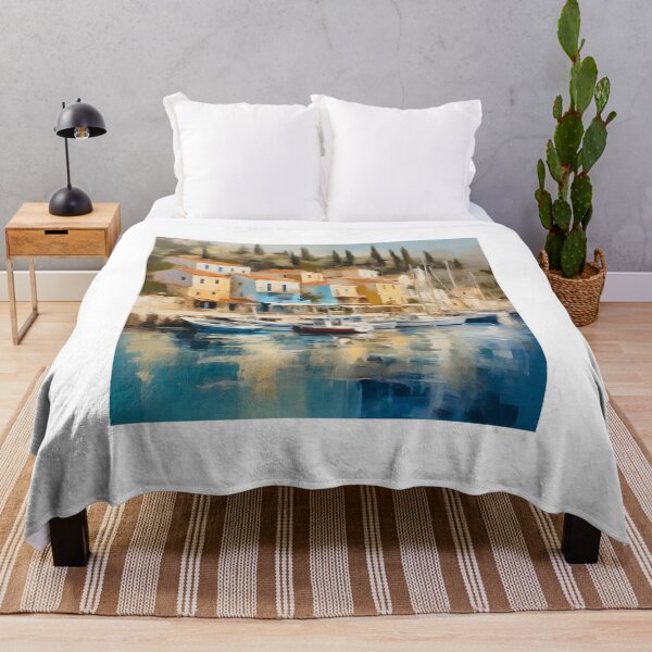 Item preview, Idyllic Greek harbour designed and sold by painting-greece.