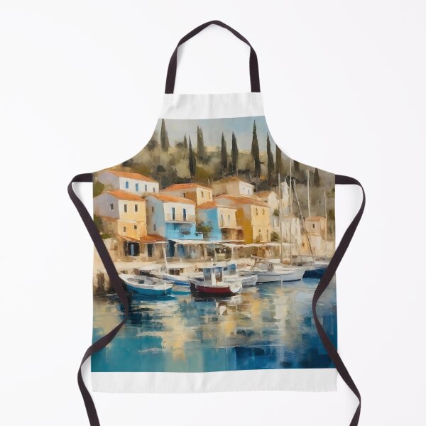 Item preview, Idyllic Greek harbour designed and sold by painting-greece.