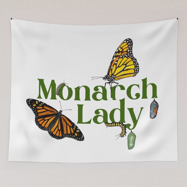 Item preview, Monarch Lady with Caterpillars, Chrysalids and Butterflies designed and sold by Carleah Unique.