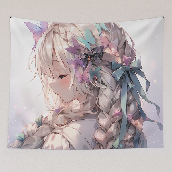 Item preview, Whimsical Pastel Ribbon Daydream Anime Girl designed and sold by bubblegoth.
