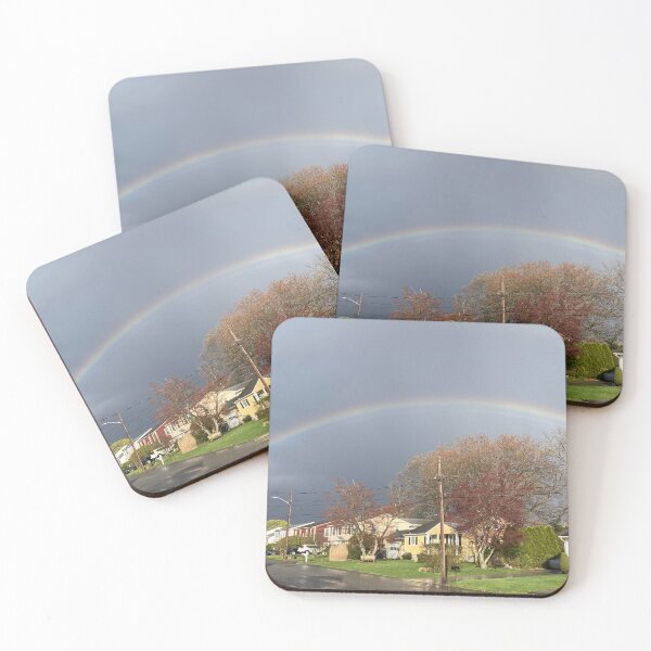 Item preview, April Rainbow Over a Suburban Neighborhood  designed and sold by Amanda1775.