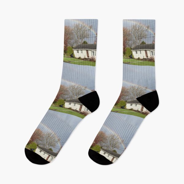 Item preview, April Rainbow Over a Suburban Neighborhood  designed and sold by Amanda1775.