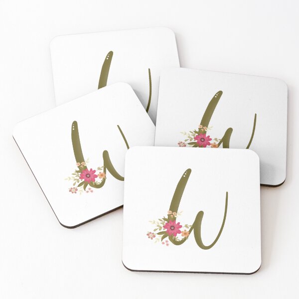 Item preview, Vintage Bouquet Floral Initial - W designed and sold by Willow & Grace Designs.