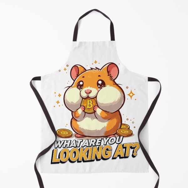 Item preview, What are you looking at? A cute hamster stuffing his cheeks with Bitcoins designed and sold by CryptoFunMerch.