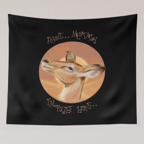 Item preview, Psst .... Mentally I'm Right Here Painting designed and sold by AK-Hevonen.
