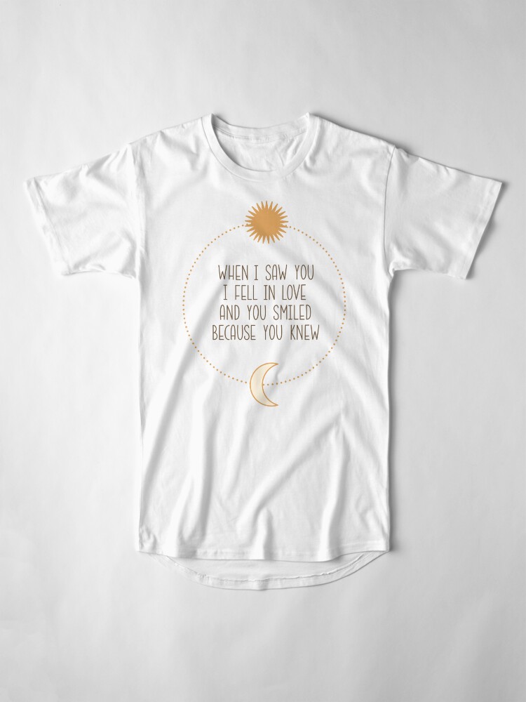 Thumbnail 4 of 5, Long T-Shirt, When I Saw You Quote designed and sold by JOliverDesigns.