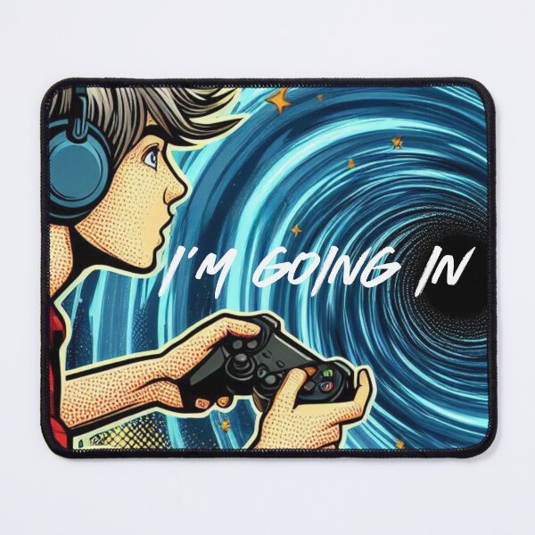 Item preview, I'm Going In- Gaming Boy Being Pulled into a Vortex Pop art style designed and sold by Wolvescreate.