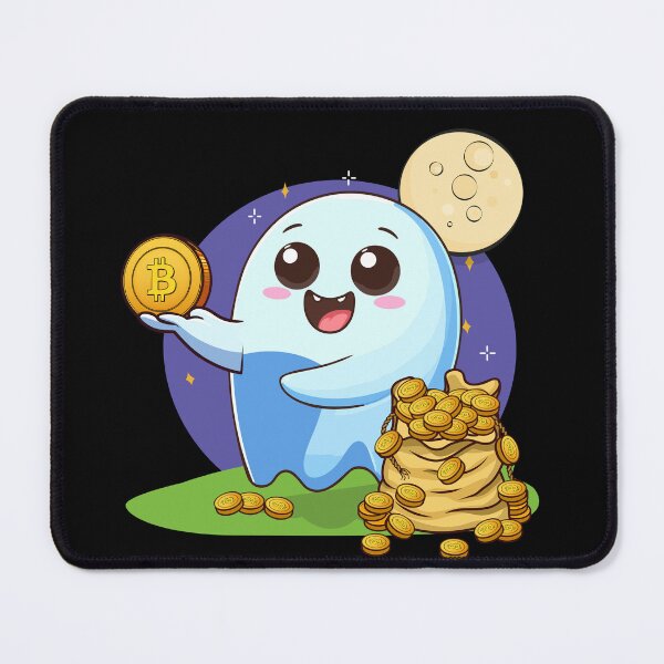 Item preview, Ghosty! a nice ghost who distributes Bitcoins designed and sold by CryptoFunMerch.